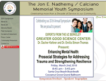 Tablet Screenshot of calcianoyouthsymposium.org